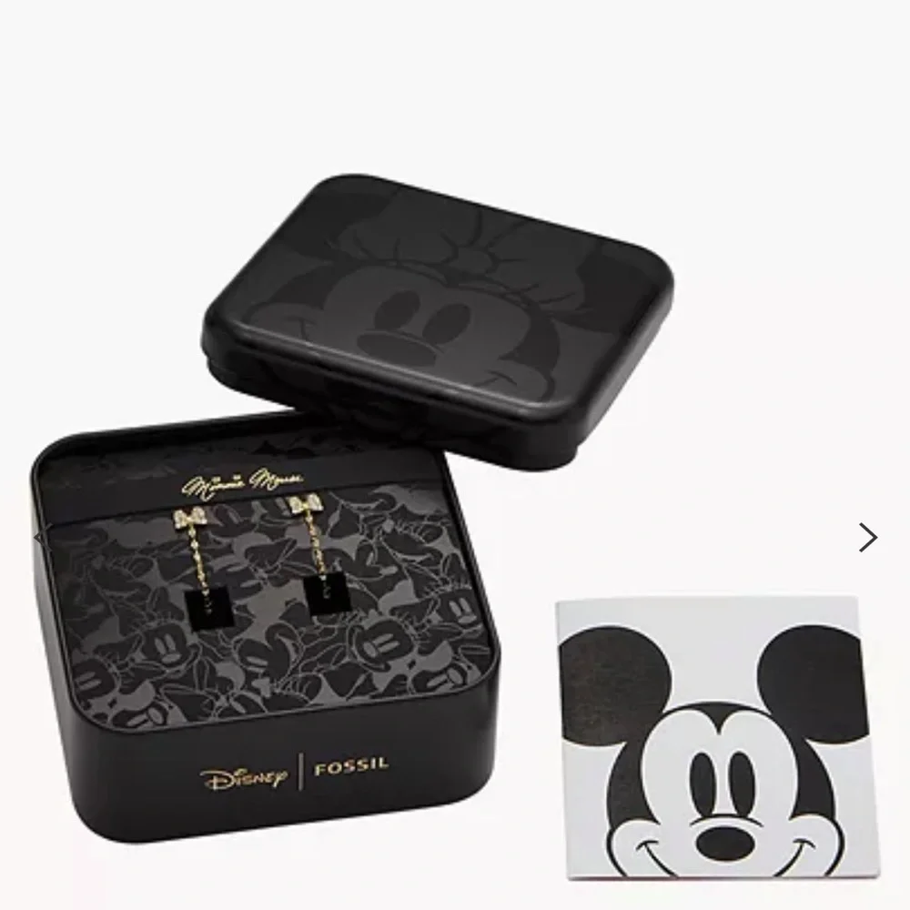 NEW Disney x Fossil Special Edition Gold-Tone Stainless Steel Drop Earrings